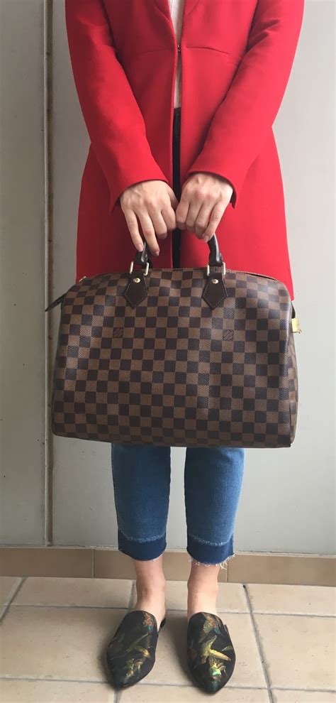 louis vuitton speedy 35 ootd|louis vuitton speedy 35 vintage.